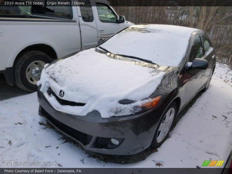 Grigio Metallic / Ebony 2010 Acura TSX Sedan