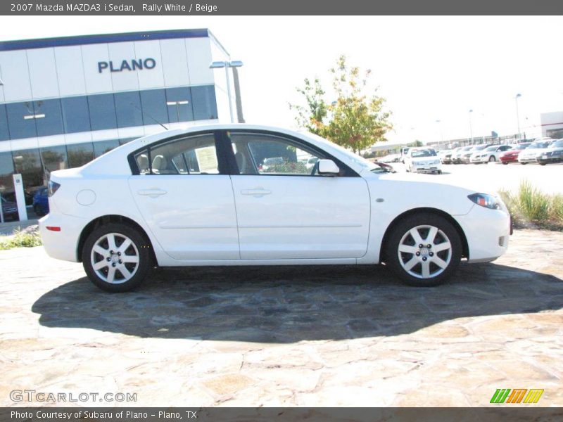 Rally White / Beige 2007 Mazda MAZDA3 i Sedan