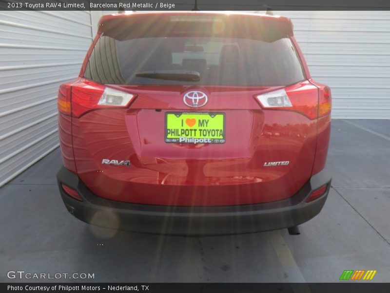 Barcelona Red Metallic / Beige 2013 Toyota RAV4 Limited