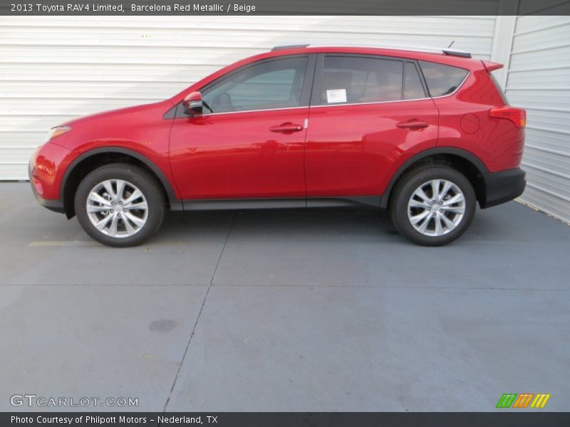 Barcelona Red Metallic / Beige 2013 Toyota RAV4 Limited