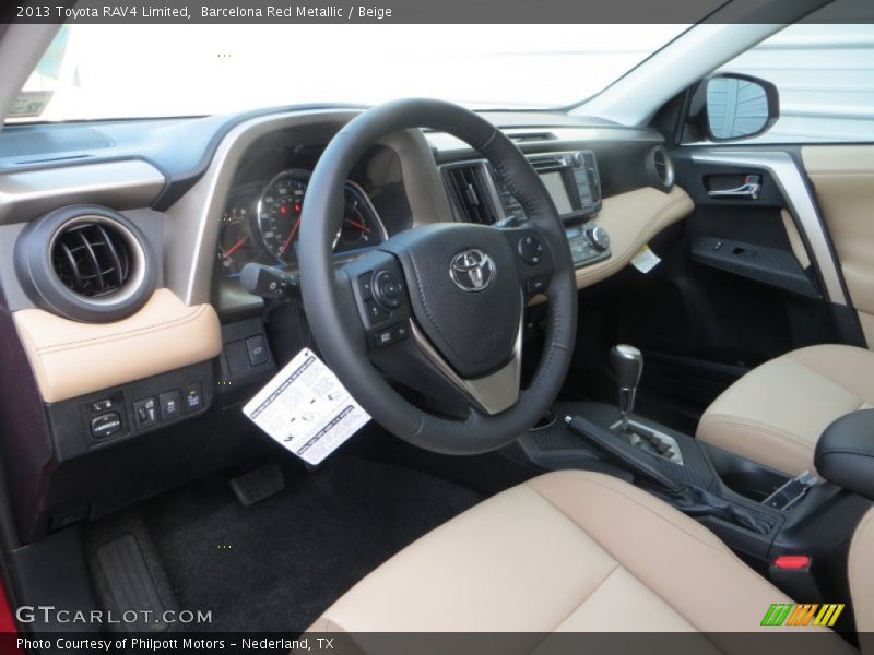 Barcelona Red Metallic / Beige 2013 Toyota RAV4 Limited