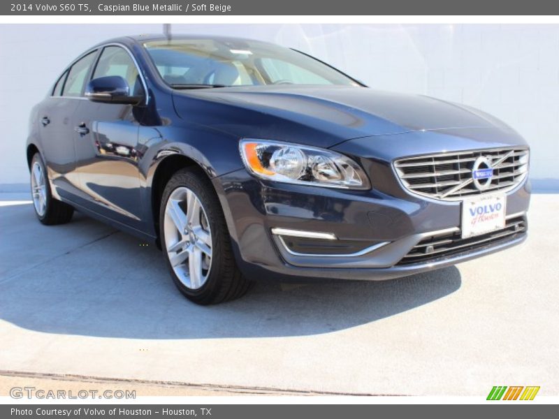 Caspian Blue Metallic / Soft Beige 2014 Volvo S60 T5