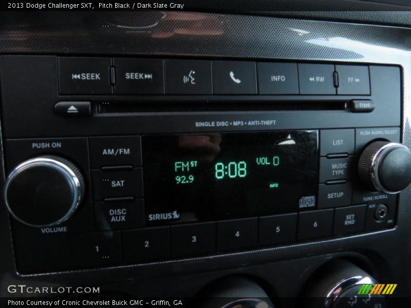 Pitch Black / Dark Slate Gray 2013 Dodge Challenger SXT