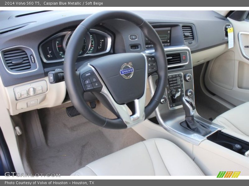 Caspian Blue Metallic / Soft Beige 2014 Volvo S60 T5