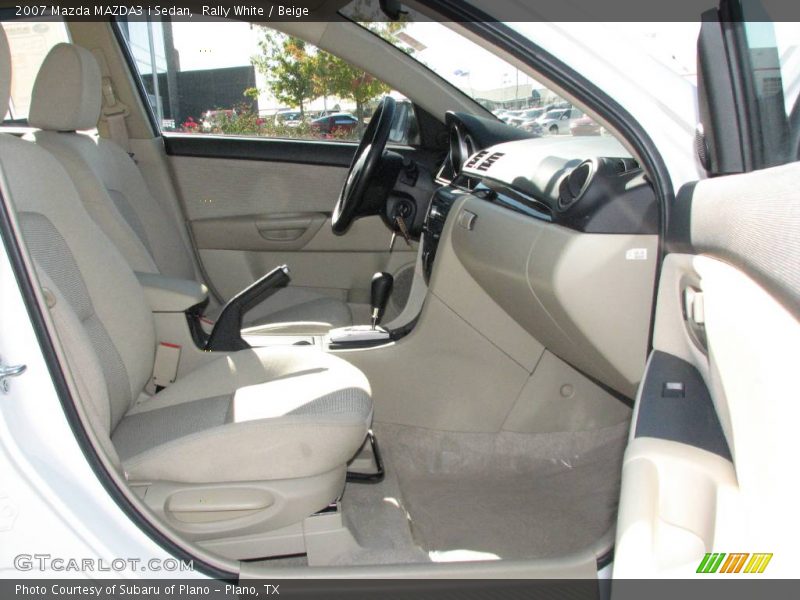 Rally White / Beige 2007 Mazda MAZDA3 i Sedan