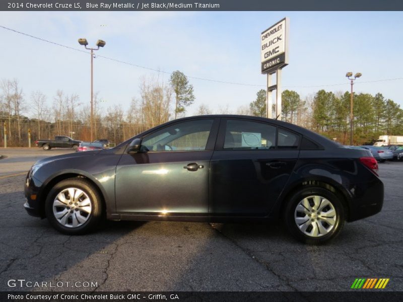 Blue Ray Metallic / Jet Black/Medium Titanium 2014 Chevrolet Cruze LS