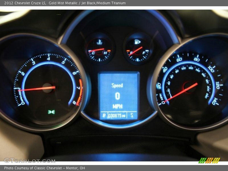 Gold Mist Metallic / Jet Black/Medium Titanium 2012 Chevrolet Cruze LS