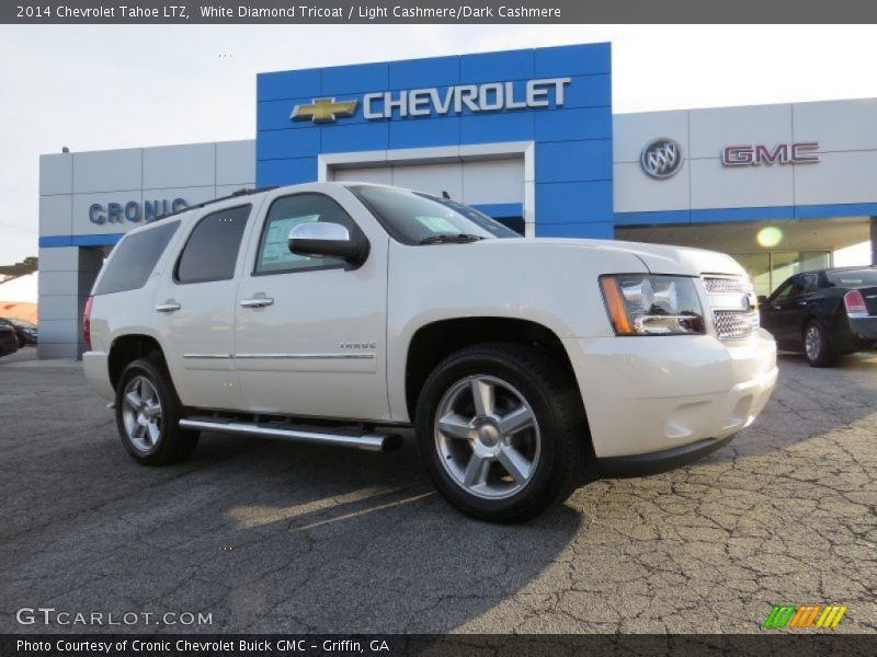 White Diamond Tricoat / Light Cashmere/Dark Cashmere 2014 Chevrolet Tahoe LTZ