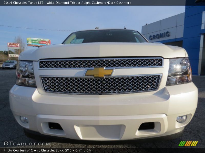 White Diamond Tricoat / Light Cashmere/Dark Cashmere 2014 Chevrolet Tahoe LTZ
