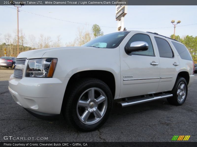 White Diamond Tricoat / Light Cashmere/Dark Cashmere 2014 Chevrolet Tahoe LTZ