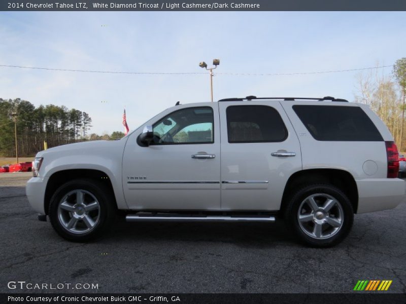 White Diamond Tricoat / Light Cashmere/Dark Cashmere 2014 Chevrolet Tahoe LTZ