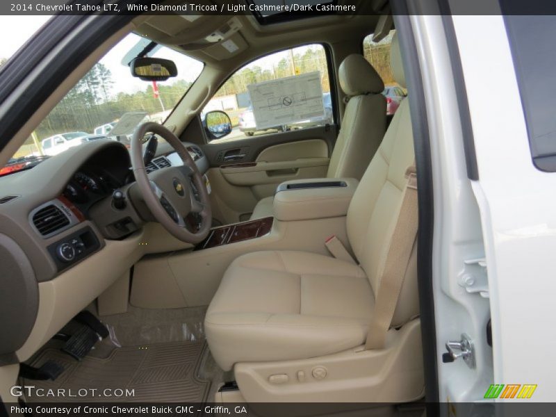 White Diamond Tricoat / Light Cashmere/Dark Cashmere 2014 Chevrolet Tahoe LTZ