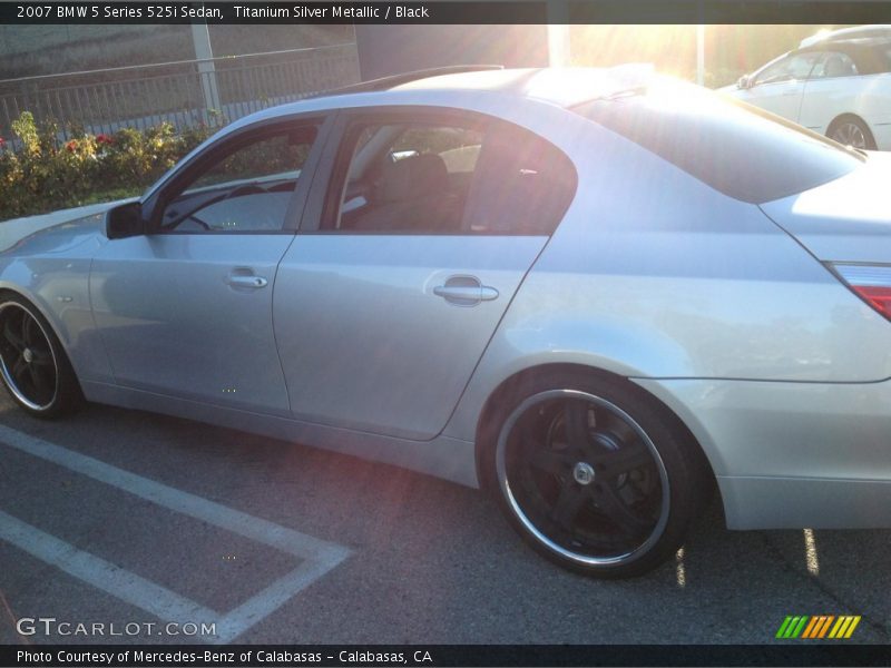 Titanium Silver Metallic / Black 2007 BMW 5 Series 525i Sedan