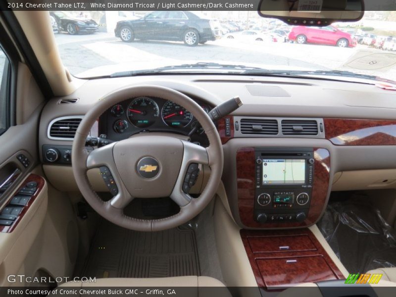 White Diamond Tricoat / Light Cashmere/Dark Cashmere 2014 Chevrolet Tahoe LTZ