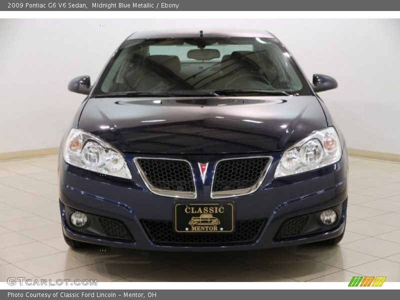 Midnight Blue Metallic / Ebony 2009 Pontiac G6 V6 Sedan