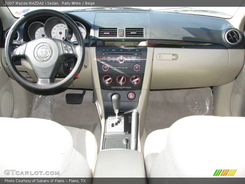 Rally White / Beige 2007 Mazda MAZDA3 i Sedan