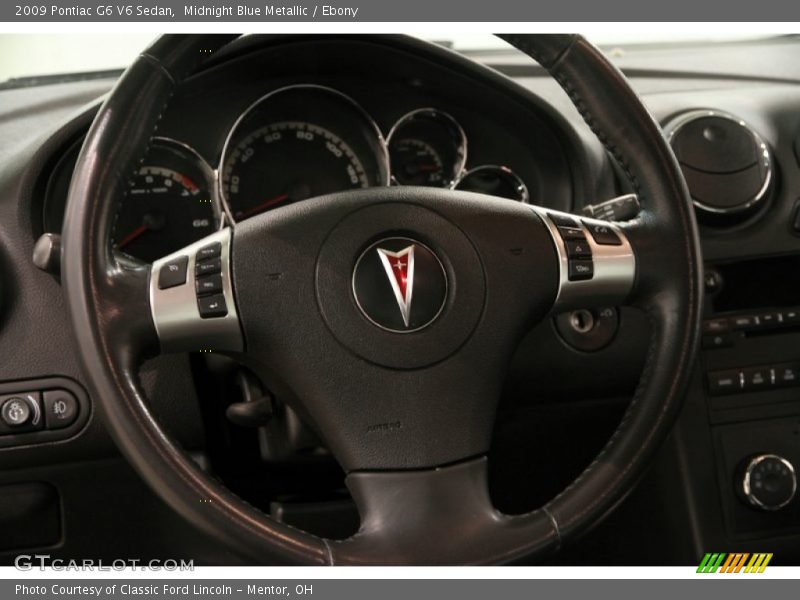 Midnight Blue Metallic / Ebony 2009 Pontiac G6 V6 Sedan