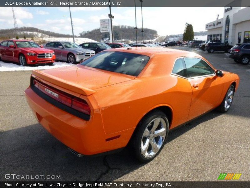 Header Orange / Dark Slate Gray 2014 Dodge Challenger R/T