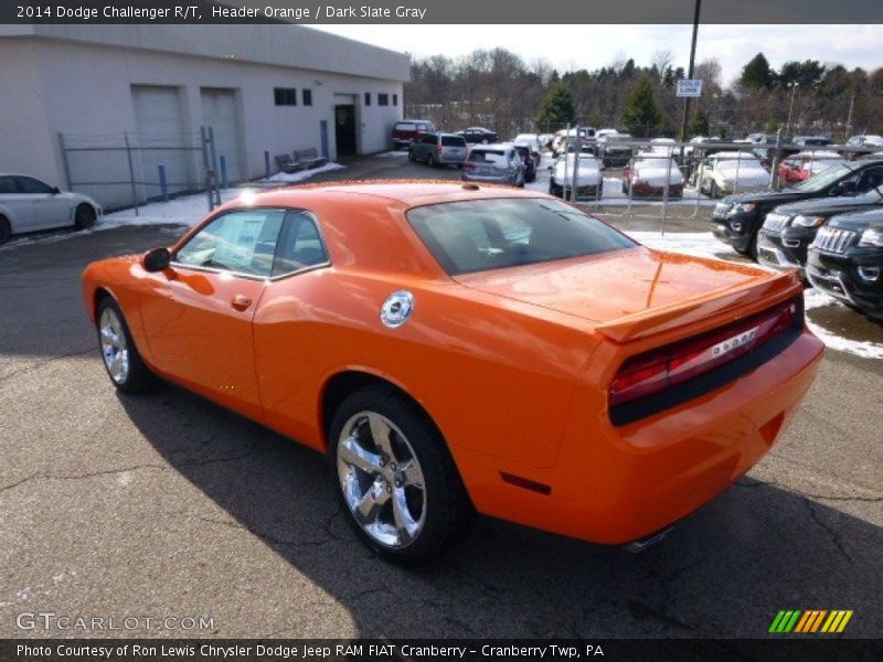 Header Orange / Dark Slate Gray 2014 Dodge Challenger R/T