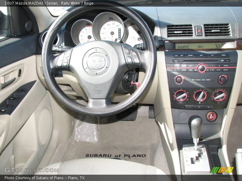 Rally White / Beige 2007 Mazda MAZDA3 i Sedan