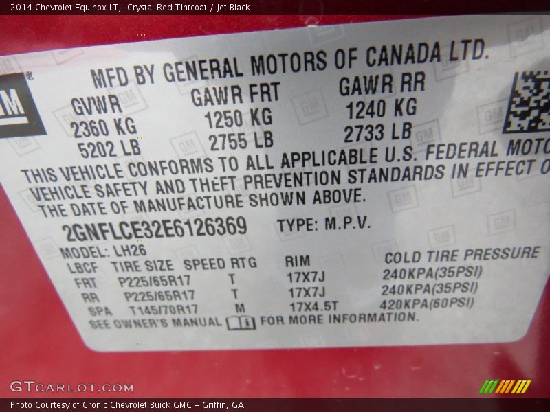 Crystal Red Tintcoat / Jet Black 2014 Chevrolet Equinox LT