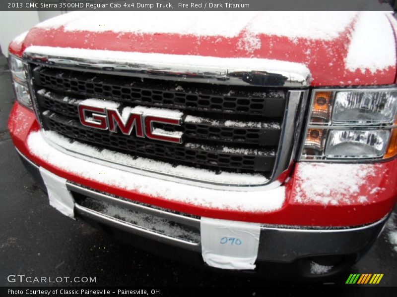 Fire Red / Dark Titanium 2013 GMC Sierra 3500HD Regular Cab 4x4 Dump Truck