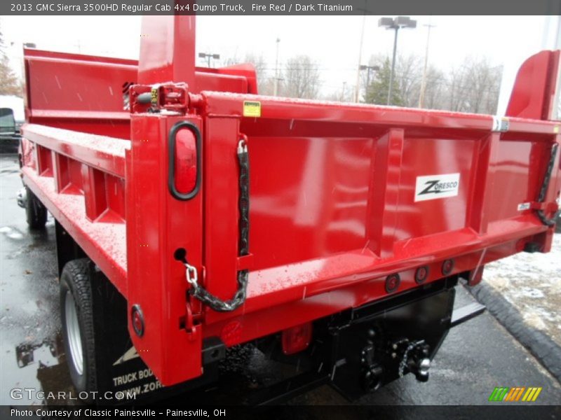 Fire Red / Dark Titanium 2013 GMC Sierra 3500HD Regular Cab 4x4 Dump Truck