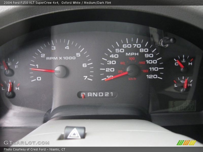Oxford White / Medium/Dark Flint 2004 Ford F150 XLT SuperCrew 4x4