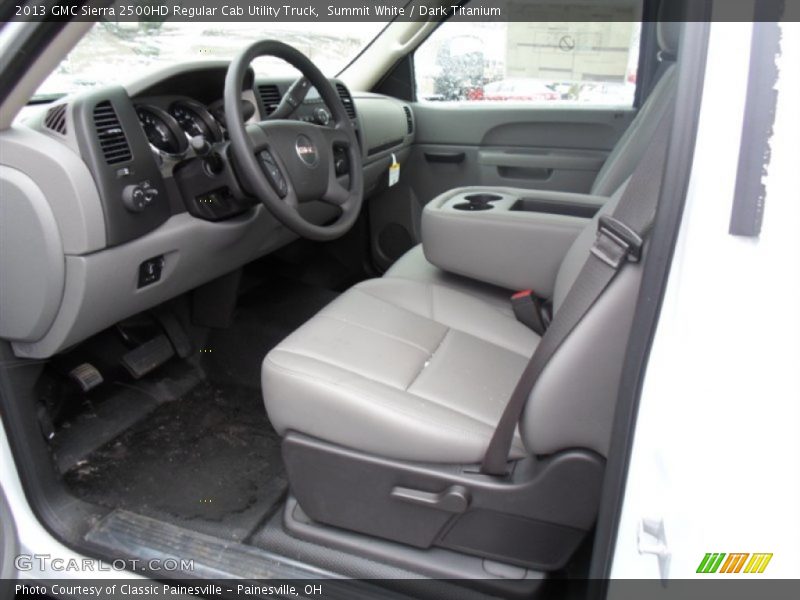 Summit White / Dark Titanium 2013 GMC Sierra 2500HD Regular Cab Utility Truck