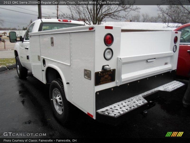 Summit White / Dark Titanium 2013 GMC Sierra 2500HD Regular Cab Utility Truck