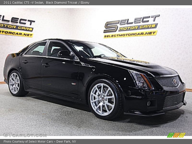 Black Diamond Tricoat / Ebony 2011 Cadillac CTS -V Sedan