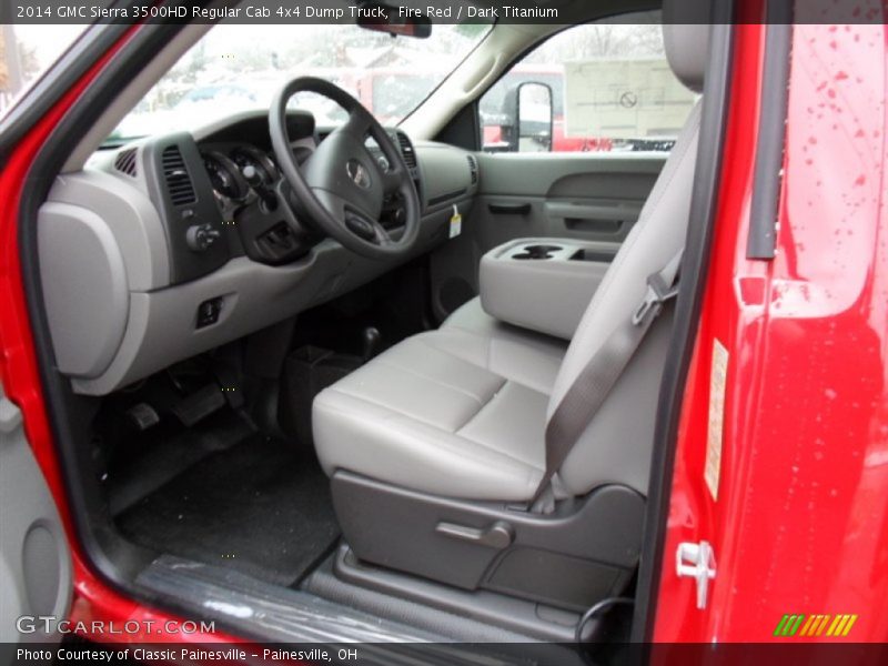 Fire Red / Dark Titanium 2014 GMC Sierra 3500HD Regular Cab 4x4 Dump Truck
