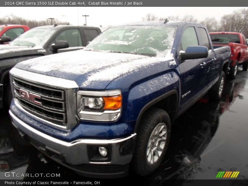 Cobalt Blue Metallic / Jet Black 2014 GMC Sierra 1500 SLE Double Cab 4x4
