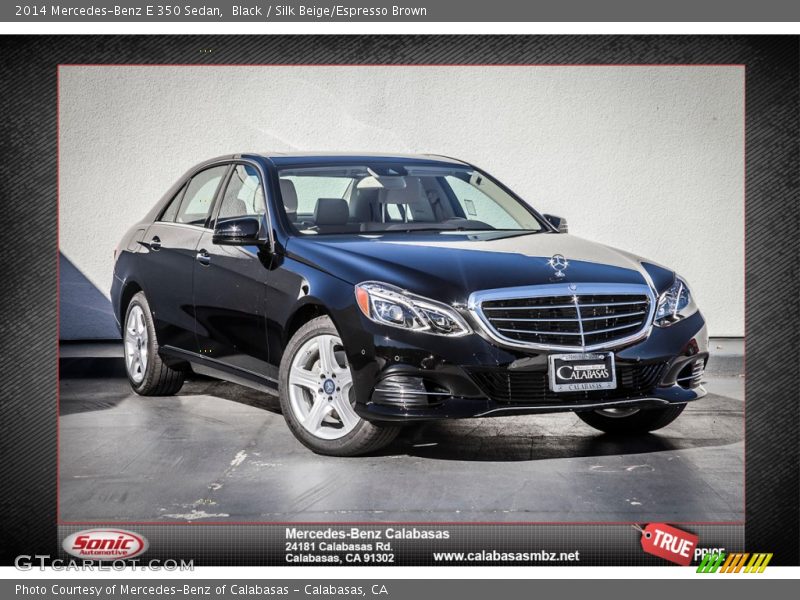 Black / Silk Beige/Espresso Brown 2014 Mercedes-Benz E 350 Sedan