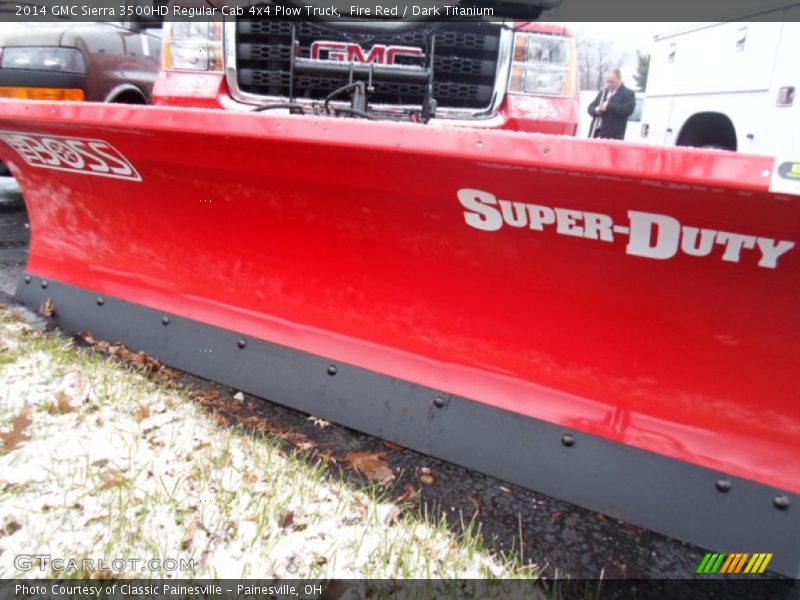  2014 Sierra 3500HD Regular Cab 4x4 Plow Truck Fire Red