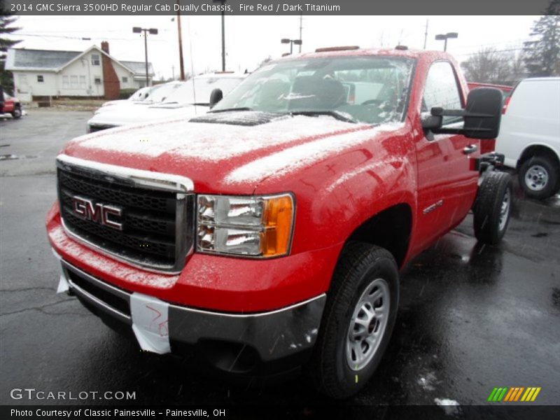 Fire Red / Dark Titanium 2014 GMC Sierra 3500HD Regular Cab Dually Chassis