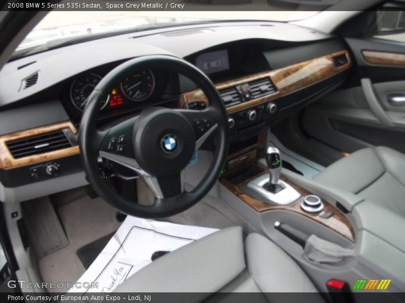 Space Grey Metallic / Grey 2008 BMW 5 Series 535i Sedan