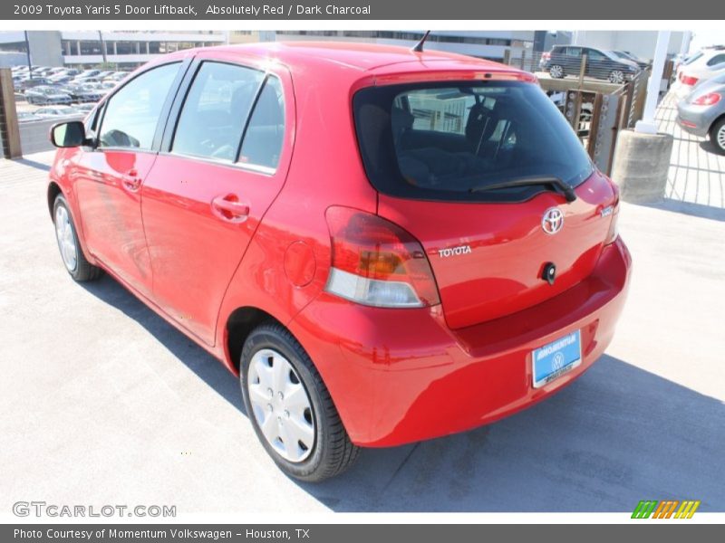 Absolutely Red / Dark Charcoal 2009 Toyota Yaris 5 Door Liftback