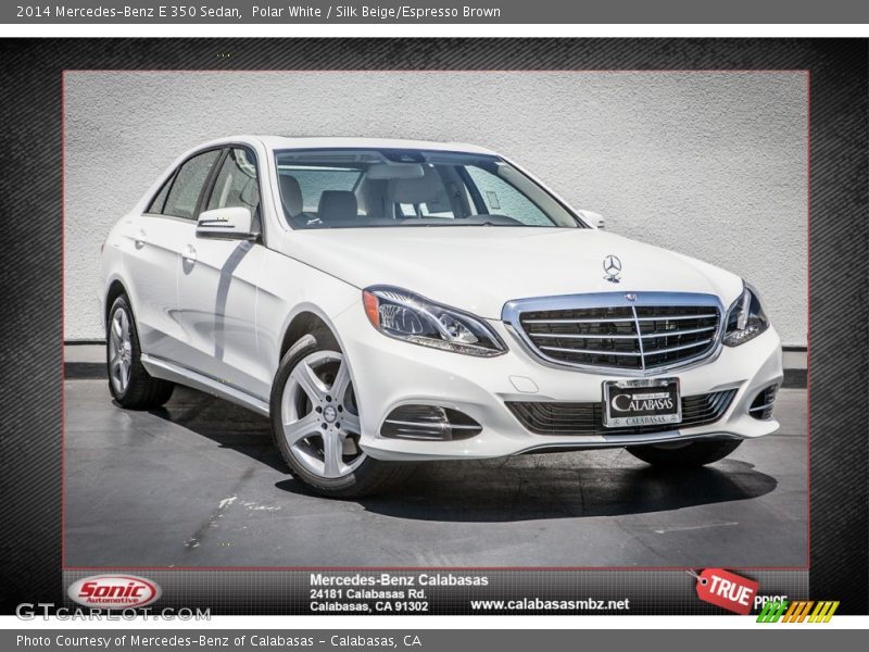 Polar White / Silk Beige/Espresso Brown 2014 Mercedes-Benz E 350 Sedan