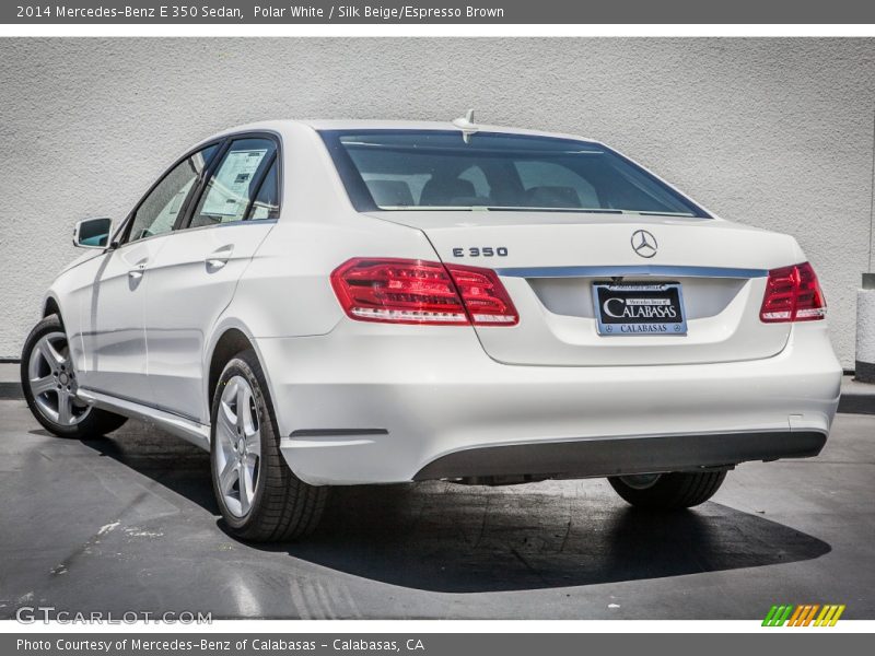 Polar White / Silk Beige/Espresso Brown 2014 Mercedes-Benz E 350 Sedan