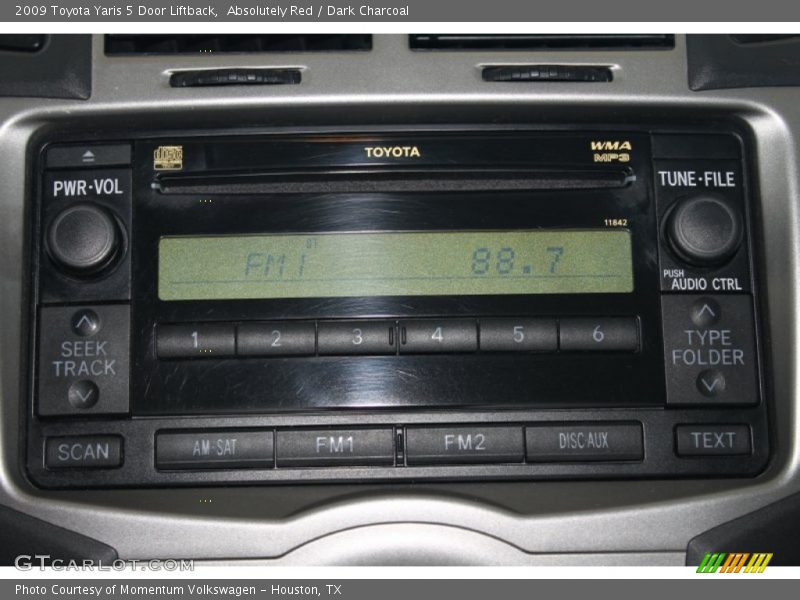 Absolutely Red / Dark Charcoal 2009 Toyota Yaris 5 Door Liftback