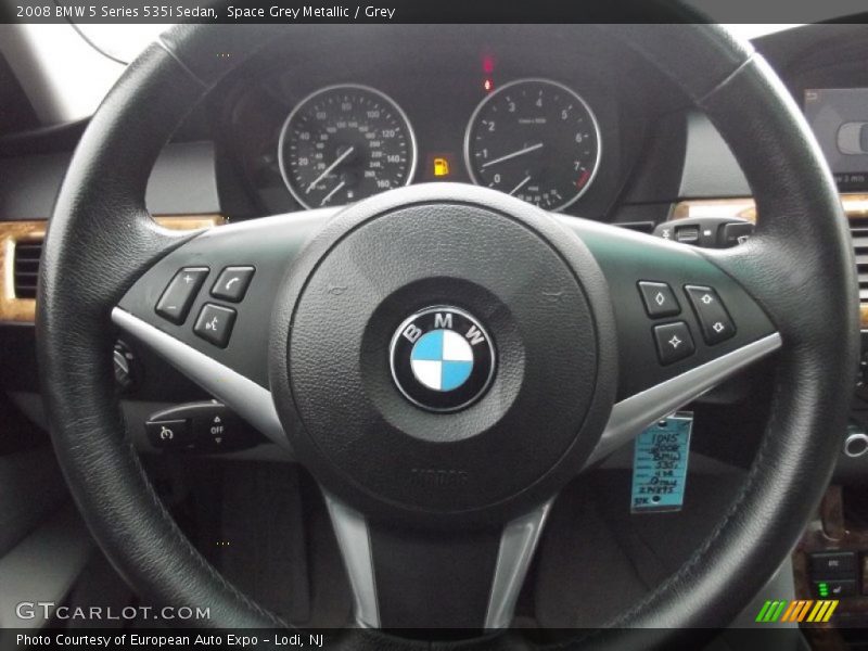 Space Grey Metallic / Grey 2008 BMW 5 Series 535i Sedan
