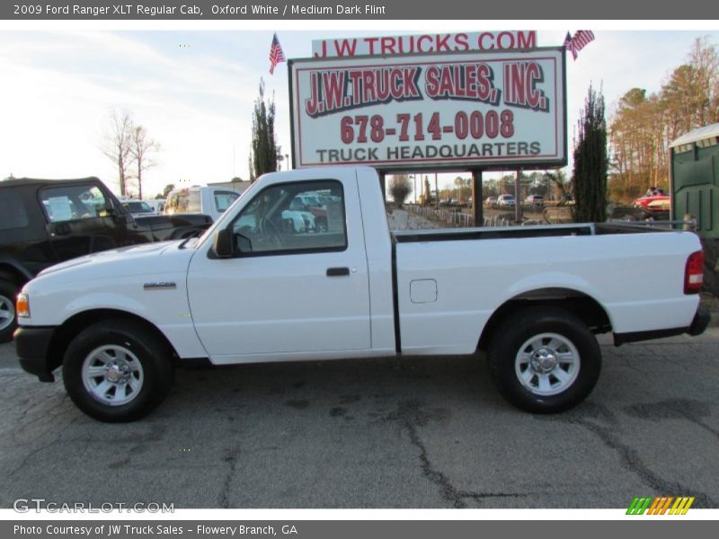 Oxford White / Medium Dark Flint 2009 Ford Ranger XLT Regular Cab