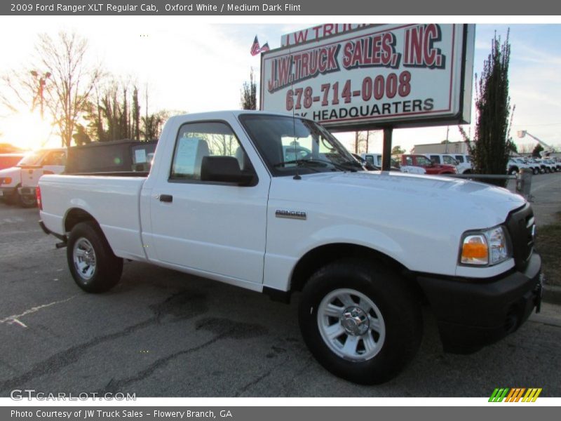 Oxford White / Medium Dark Flint 2009 Ford Ranger XLT Regular Cab