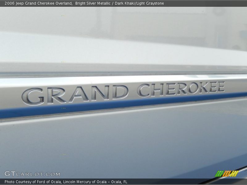 Bright Silver Metallic / Dark Khaki/Light Graystone 2006 Jeep Grand Cherokee Overland