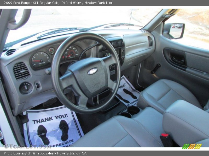Oxford White / Medium Dark Flint 2009 Ford Ranger XLT Regular Cab
