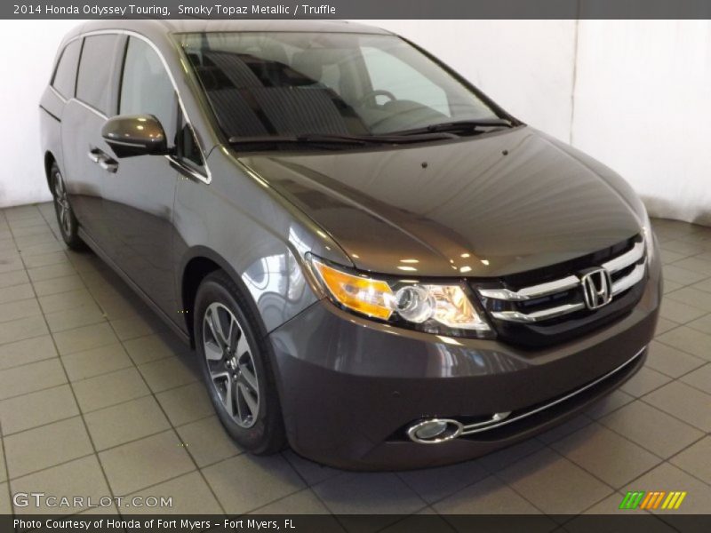 Smoky Topaz Metallic / Truffle 2014 Honda Odyssey Touring