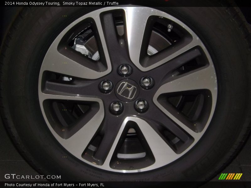 Smoky Topaz Metallic / Truffle 2014 Honda Odyssey Touring