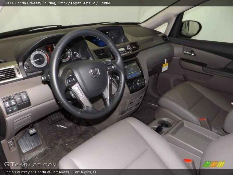 Smoky Topaz Metallic / Truffle 2014 Honda Odyssey Touring