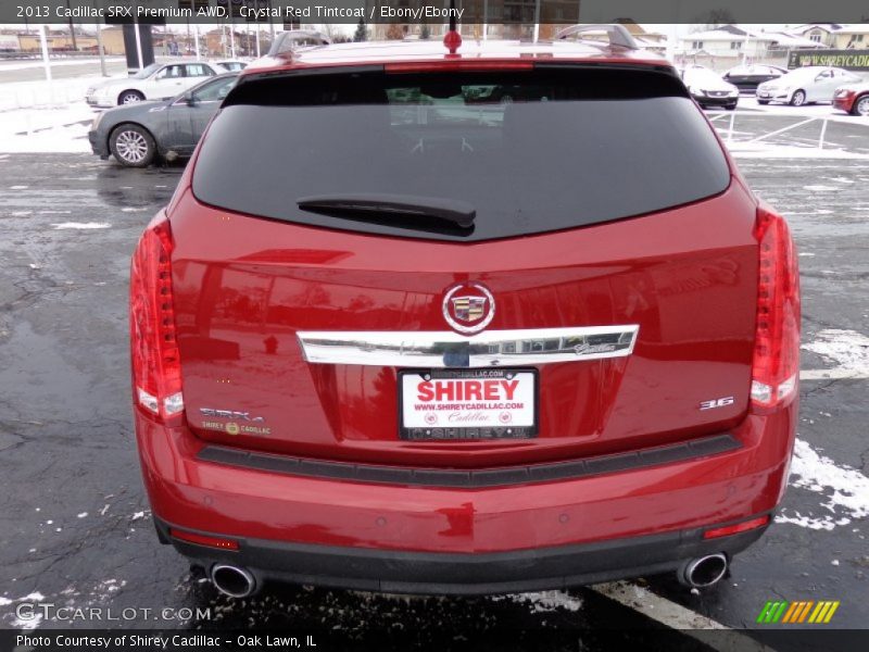 Crystal Red Tintcoat / Ebony/Ebony 2013 Cadillac SRX Premium AWD